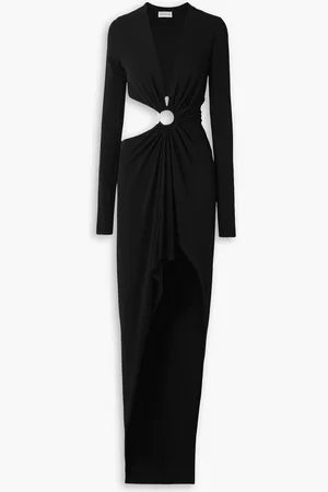 ALEXANDRE VAUTHIER Asymmetric embellished cutout stretch-crepe gown - - FR 38