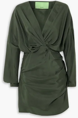 GAUGE81 Asuka silk-satin mini dress - Green - DE 38