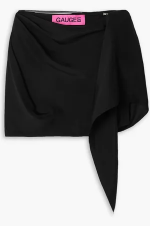 GAUGE81 Himeji draped silk-satin mini skirt - - XL
