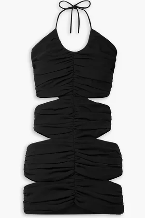 Monot Cutout ruched jersey halterneck mini dress - - IT 46