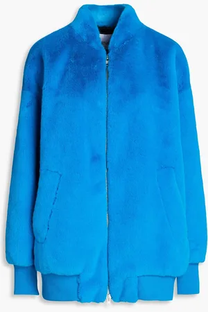 Stand Studio Iman faux fur bomber jacket - Blue - FR 38