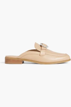 Stuart Weitzman Crystal Buckle leather mule - Neutral - EU 41