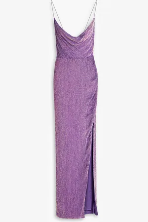 Retrofete Katya sequined chiffon gown - Purple - XL