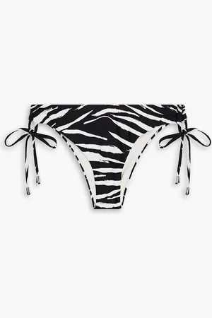 Seafolly Skin Deep zebra-print low-rise bikini briefs - - UK 16