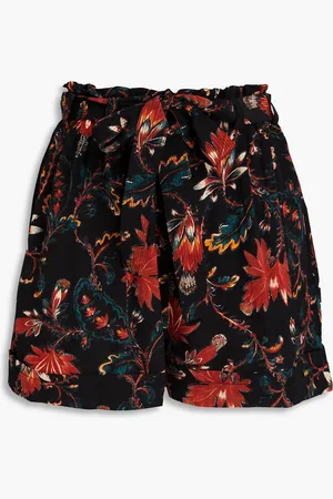 ULLA JOHNSON Leica floral-print silk crepe de chine shorts - - US 0