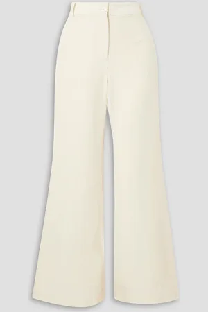 By Malene Birger Carass cropped woven flared pants - White - DE 34