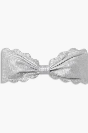 Marysia Antibes reversible scalloped seersucker bandeau bikini top - Metallic - M