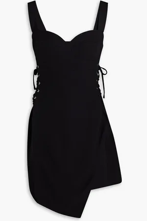 Nicholas Wrap-effect lace-up crepe mini dress - - US 0