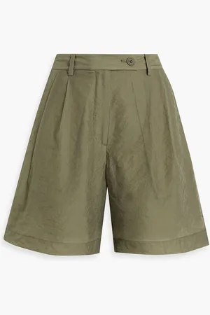 Helmut Lang Cupro-blend shorts - Green - US 0