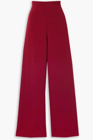 Sergio Hudson Crepe wide-leg pants - Burgundy - US 6