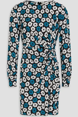 Diane von Furstenberg Coraline ruched floral-print crepe mini dress - - US 2