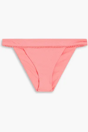 Heidi Klein Stretch-piqué low-rise bikini briefs - - M