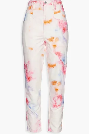 Isabel Marant Eloisa tie-dyed high-rise tapered jeans - - FR 36
