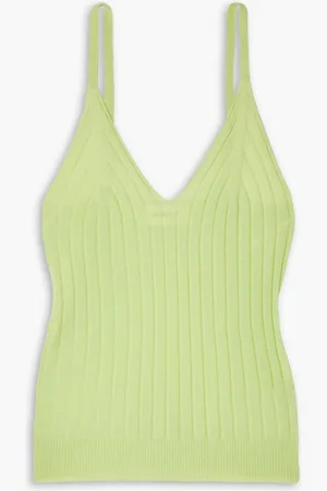 Lisa Yang Cleo ribbed cashmere camisole - Green - 1