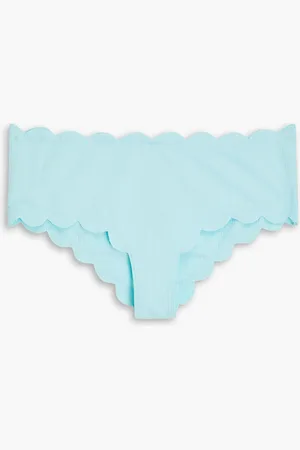 Marysia Spring reversible scalloped seersucker bikini briefs - Blue - XS