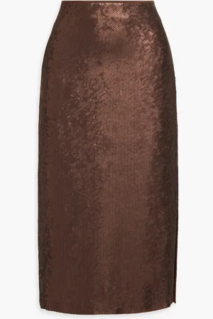 Brunello Cucinelli Sequined chiffon midi skirt - - IT 42