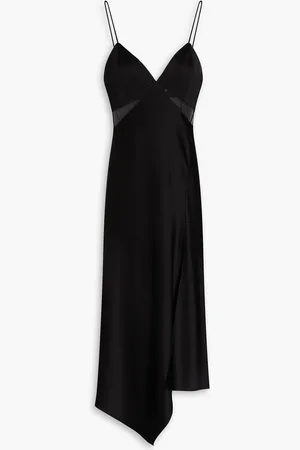 ALICE+OLIVIA Alice Olivia - Moriah asymmetric satin-crepe midi dress - - US 2
