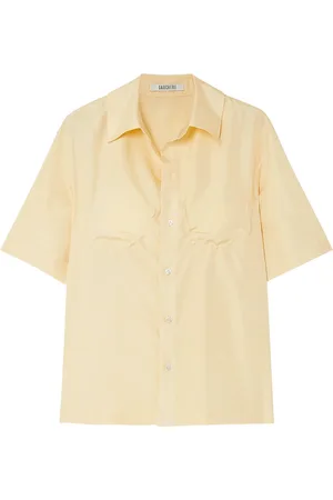 Gauchere Perrette underwired silk-satin shirt - Yellow - FR 34