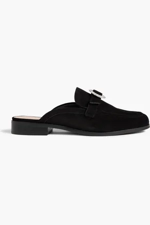 Stuart Weitzman Embellished suede slippers - - EU 38.5