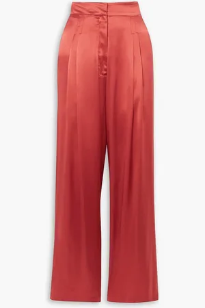 Gauchere Sansha silk-satin wide-leg pants - Red - L