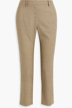 NILI LOTAN Tel Aviv houndstooth wool slim-leg pants - - US 8
