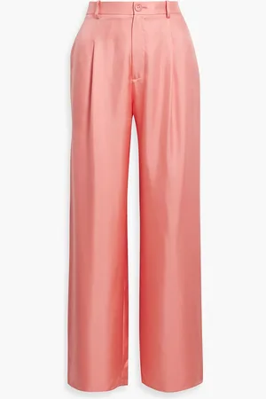 LAPOINTE Silk-twill wide-leg pants - Pink - US 0