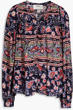 Bash Paisley-print crepe blouse - Blue - 1