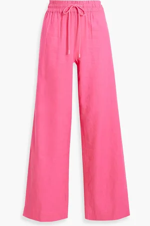 Frame Linen-blend wide-leg pants - - XS