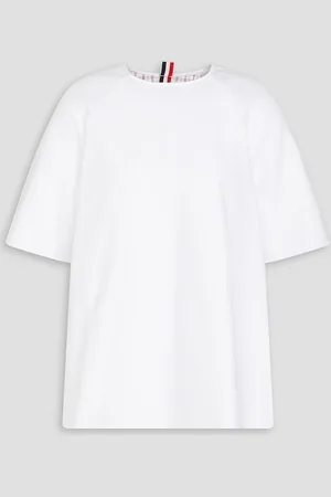 Thom Browne Oxford-paneled cotton-poplin top - - IT 38