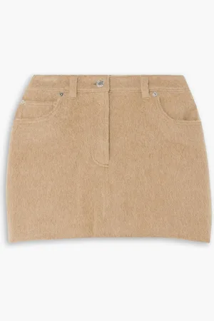 Helmut Lang Wool-blend mini skirt - Neutral - US 10