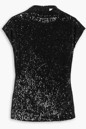 Gauchere Cutout sequined stretch-crepe top - - FR 42