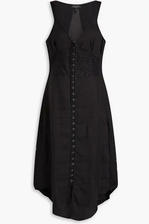 RAG&BONE Criseli broderie anglaise ramie midi dress - - US 0