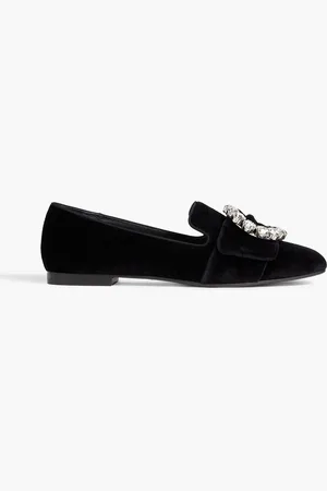 Dolce & Gabbana Jackie embellished velvet loafers - - EU 36