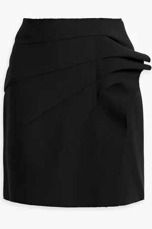 Msgm Ruffled pleated crepe mini skirt - - IT 40