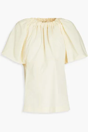 3.1 Phillip Lim Cotton-blend poplin top - Yellow - M