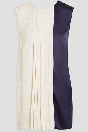 Marni Two-tone satin-jacquard top - White - IT 42