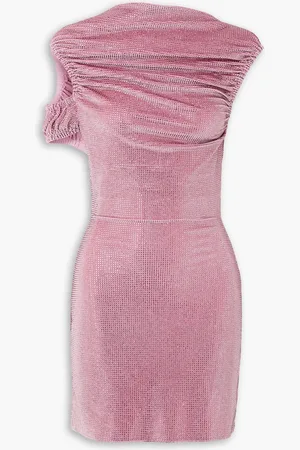 Christopher Kane Bubblegum cutout crystal-embellished velvet mini dress - Pink - IT 38