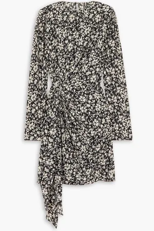 Marant Etoile Dulce draped printed crepe de chine mini dress - - FR 42