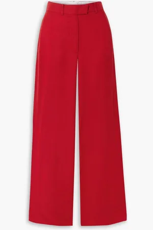 APIECE APART Alba crepe wide-leg pants - Red - US 6
