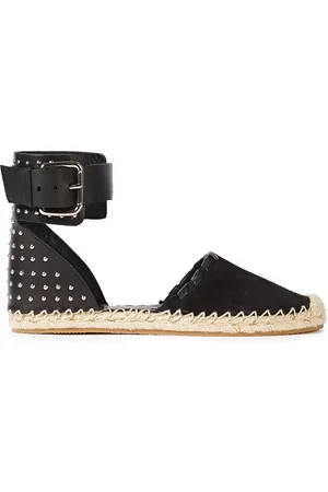 RED(V) Studded leather and suede espadrilles - - EU 36
