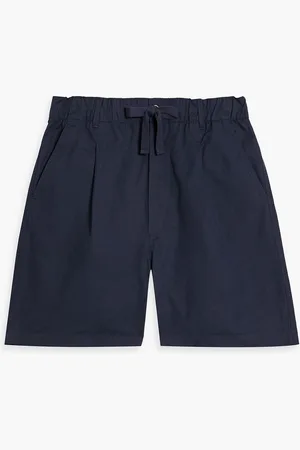 ALEX MILL Cotton-blend drawstring shorts - Blue - 29