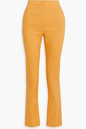 Derek Lam Linen-blend slim-leg pants - Yellow - US 2