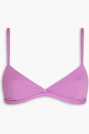 MATTEAU The Crop stretch-crepe triangle bikini top - Purple - 4