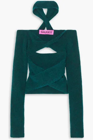 GAUGE81 Elim cutout knitted sweater - Blue - XL