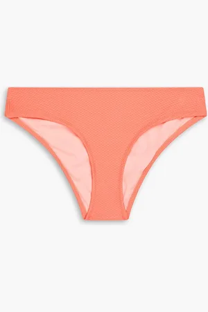 Heidi Klein Stretch-piqué low-rise bikini briefs - Orange - S