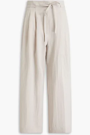 3.1 Phillip Lim Pleated wool-blend twill wide-leg pants - Gray - US 10