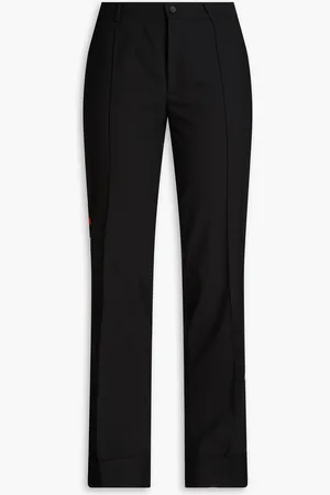 Puccini Twill-trimmed wool-blend crepe straight-leg pants - - IT 40