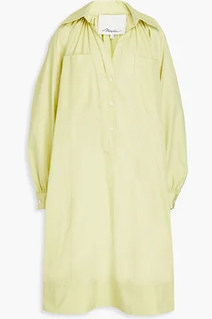 3.1 Phillip Lim Cotton-poplin midi shirt dress - Green - M