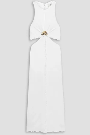 ET OCHS Laela embellished cutout stretch-satin jersey midi dress - - US 10