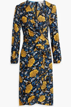 Diane von Furstenberg Thanatos wrap-effect floral-print crepe midi dress - - US 6